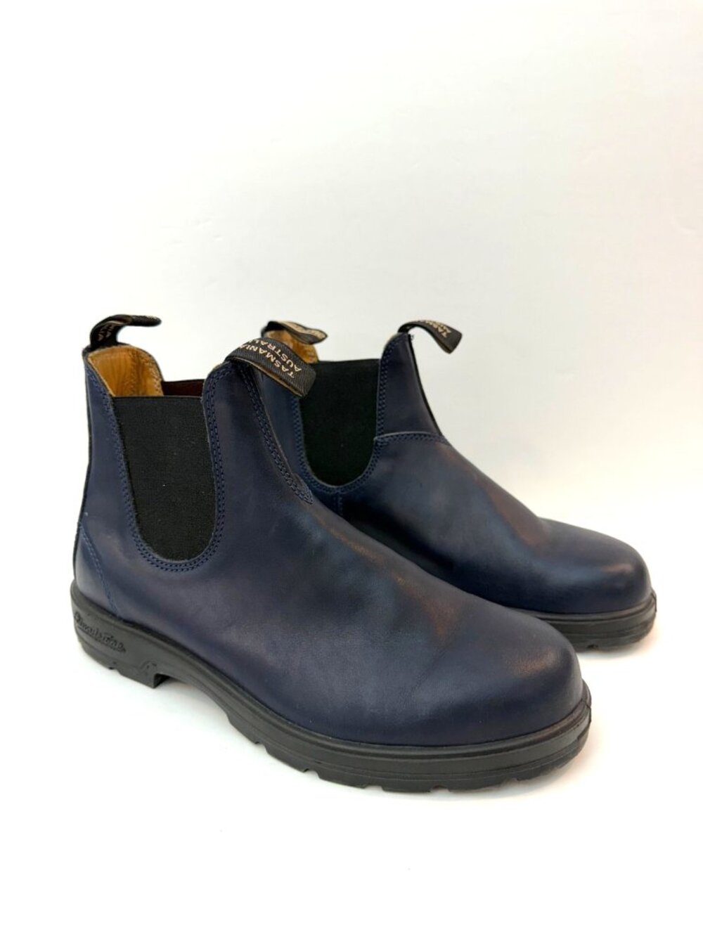 Blundstone Classic Chelsea Boot Navy Blue Blueberry Leather Size 9 US Men's 10